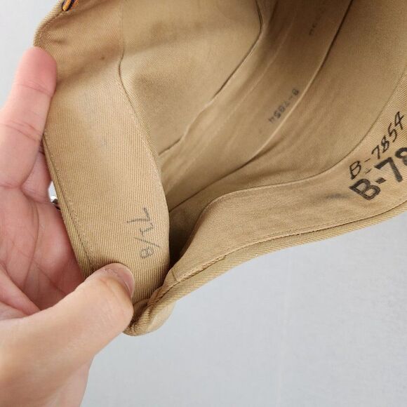 VINTAGE WORLD WAR II U.S ARMY AIR CORPS GARRISON CAP OR OVERSEAS CAP Sz 7 1/8 - Picture 5 of 5